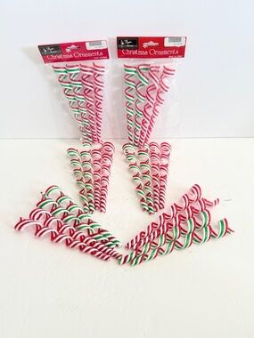 NWT & Open Packs 24pc Jim Marvin Collection Vintage Candy Cane Spiral Ornaments